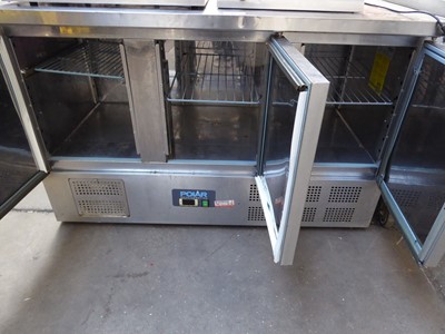 Lot 48 - 137cm Polar model G622 3 door counter fridge