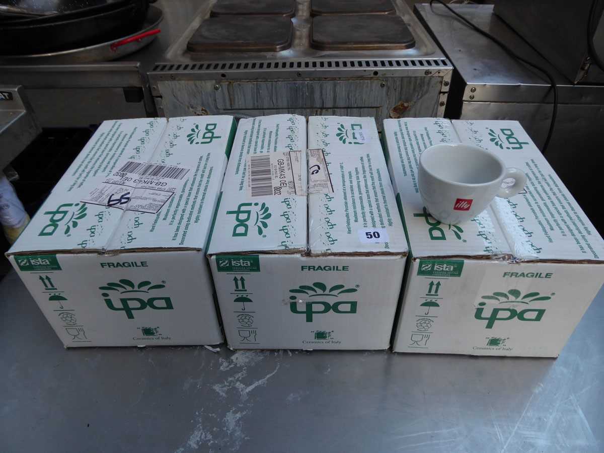 Lot 50 - 3 boxes of IPA Illy coffee cups