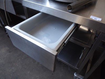 Lot 75 - 74cm stainless steel heavy duty mobile table...