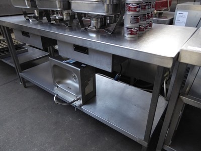 Lot 78 - 176cm stainless steel preparation table with...