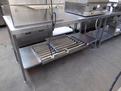 Lot 81 - 175cm stainless steel preparation table with...