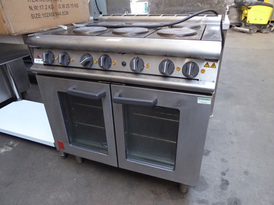 Lot 85 - 90cm electric 6 ring cooker with convection...