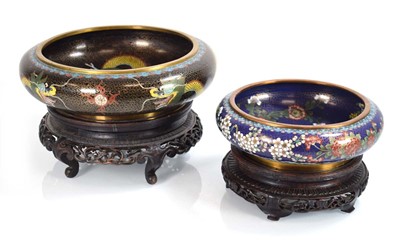 Lot 61 - A cloisonné bowl decorated with dragons, di....