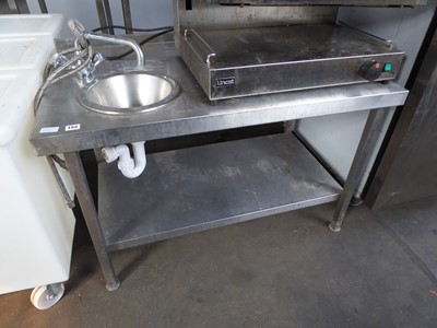 Lot 152 - 110cm stainless steel low level back bar hand...