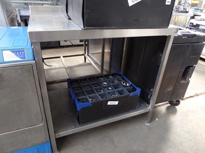 Lot 195 - 90cm stainless steel preparation table with...