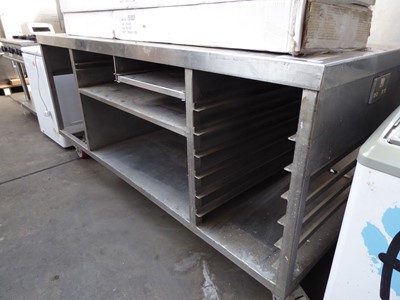 Lot 199 - 210cm mobile stainless steel preparation unit...