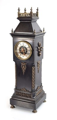 Lot 91 - A Victorian clock, the movement stamped 'GR'...