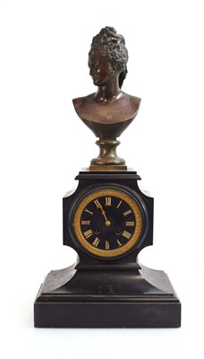 Lot 92 - A Victorian clock, the movement striking on a...