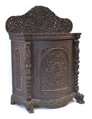 Lot 14 - A 19th century Anglo-Indian (?)padouk side...