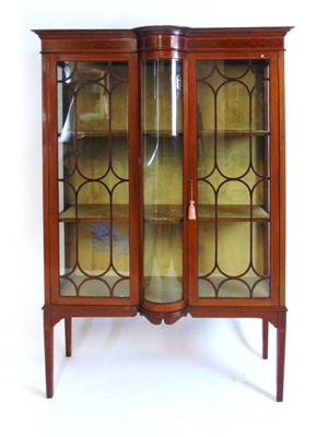 Lot 41 - An Edwardian mahogany display case, with...