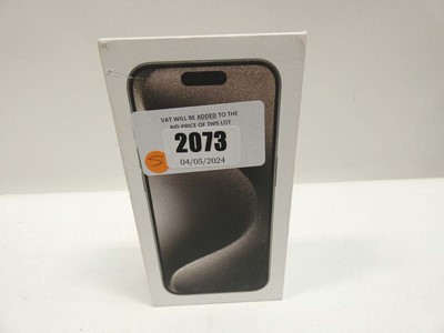 Lot 2073 - *Sealed* iPhone 15 Pro 128GB Natural Titanium