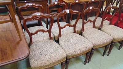 Lot 47 - A set of eight Victorian mahogany dining...