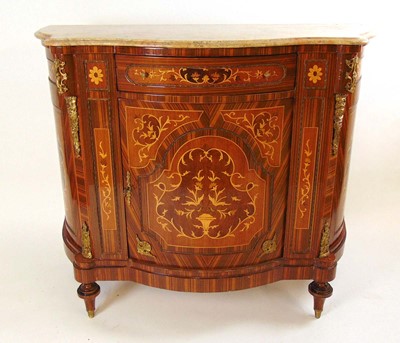 Lot 53 - A Louis XV style kingwood veneered, and inlaid,...