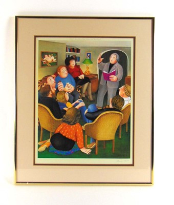 Lot 161 - Beryl Cook (1926-2008), 'The Poetry Reading',...