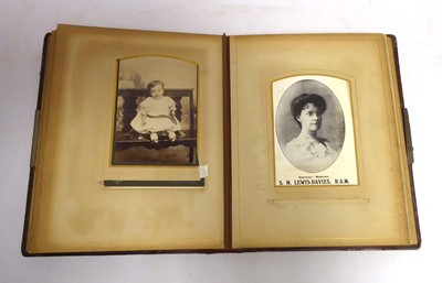 Lot 212 - Leatherbound album of Victorian portrait cards...