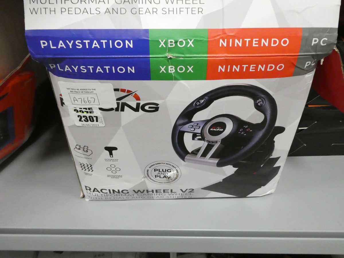 Lot 2475 XR racing wheel V2 with pedals and