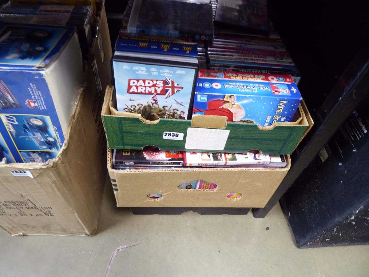 Lot 2836 - 3 boxes containing DVDs