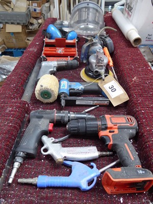 Lot 30 - 4 various air operated hand tools together...