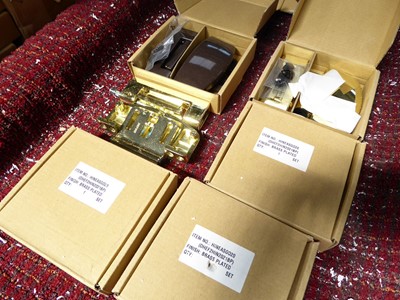 Lot 47 - 7 boxes of brown and brass finished Hine ASD...