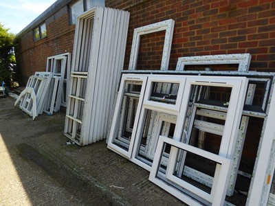 Lot 54 - A range of PVCu window frames of various...