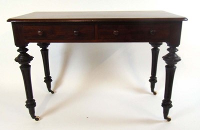 Lot 60 - A Victorian mahogany side table, with two...