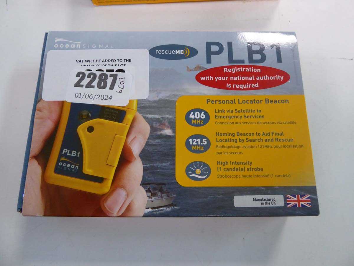 Lot 2287 - Ocean Signal rescueME PLB1 locator beacon