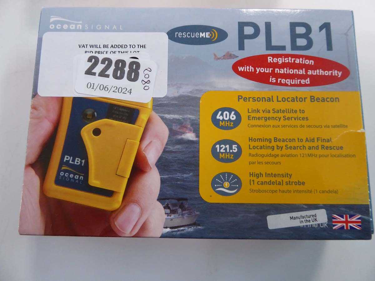 Lot 2080 - Ocean Signal rescueME PLB1 locator beacon