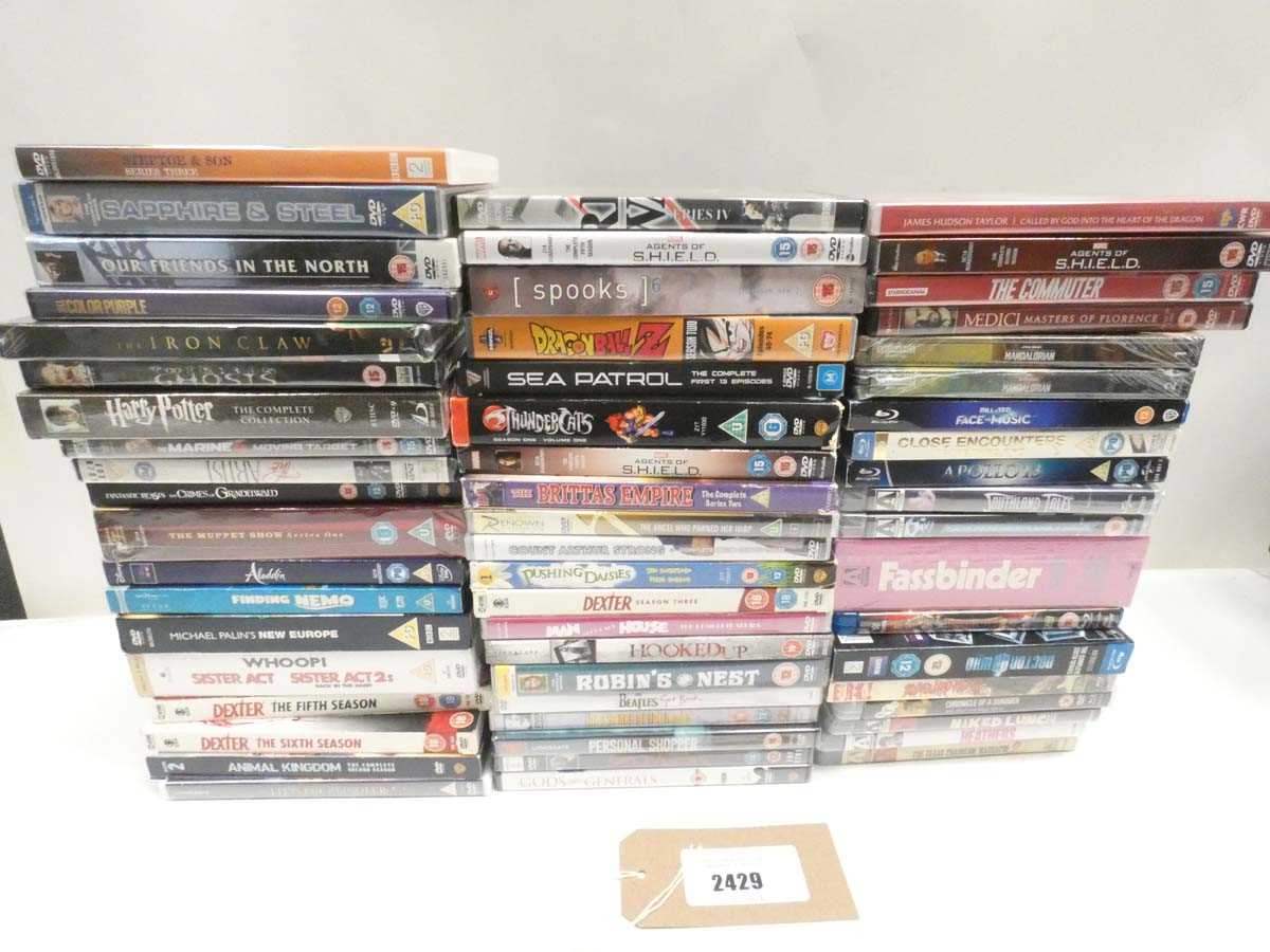 Lot 2429 - Quantity of DVD and Blu-Ray films / box