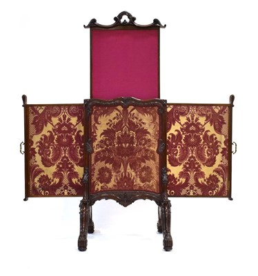 Lot 2 - A mid-19th century mahogany screen by William...