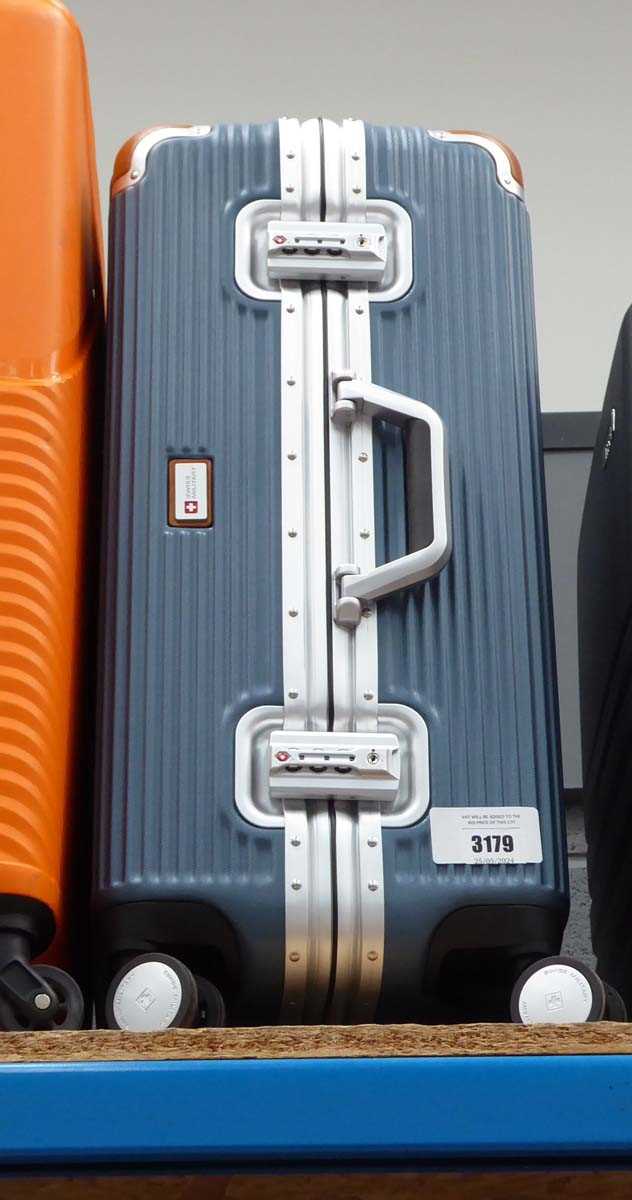 Lot 3179 Swiss Military hard shell suitcase
