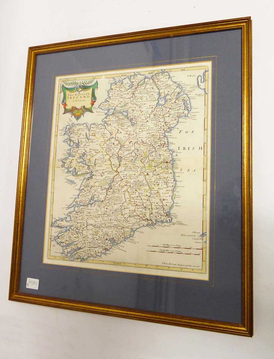 Lot 230 - Framed 18th century map of The Kingdom of...