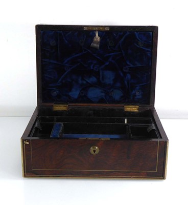 Lot 63 - A Victorian rosewood and brass banded...