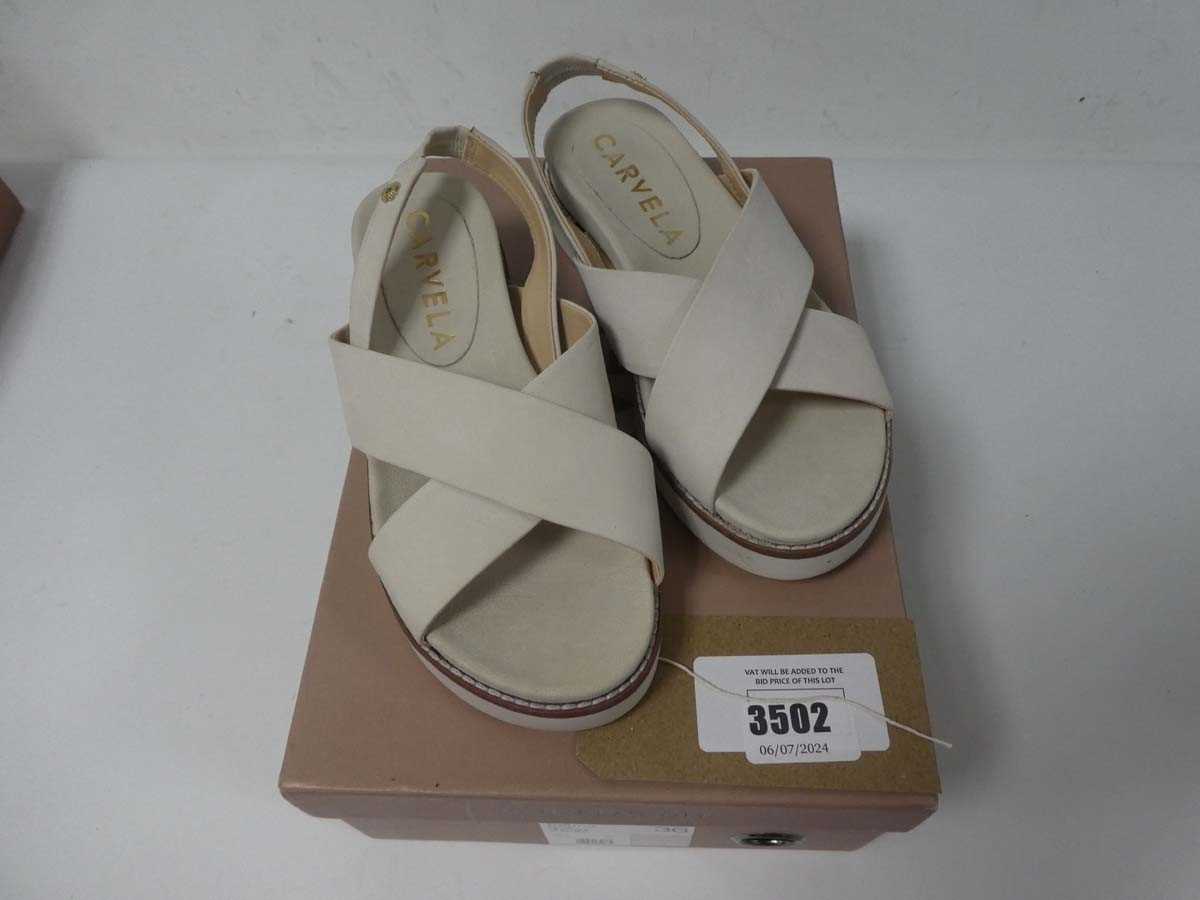 Lot 3502 - Boxed pair of ladies Carvela sandals, off...