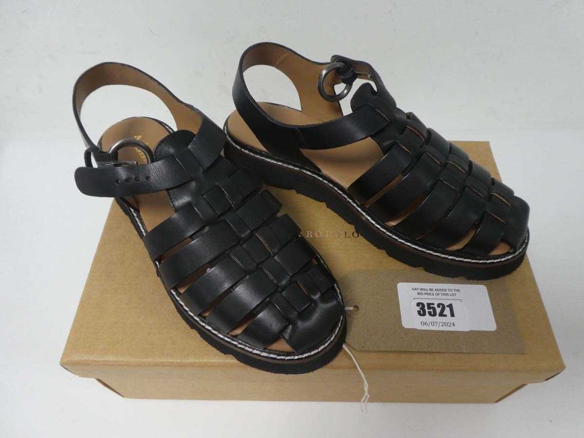 Lot 3521 - Boxed pair of Anthropologie sandals, black, EU 38