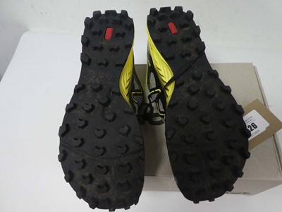 Lot 3526 - Boxed pair of Inov8 trainers, black/yellow, UK 10