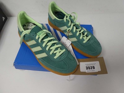 Lot Boxed pair of Adidas Spezial trainers, green,...