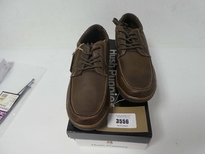 Lot Boxed pair of men's Hush Puppies shoes, brown,...