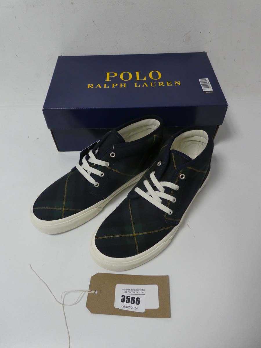 Lot 3566 - Boxed pair of Ralph Lauren Polo shoes, green...