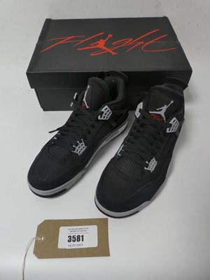 Lot Boxed pair of Air Jordan 4 Retro trainers,...