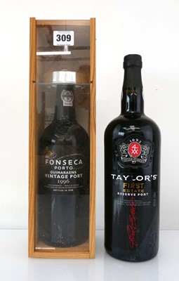 Lot 309 - 2 bottles, 1x 1996 Fonseca Guimaraens Vintage...