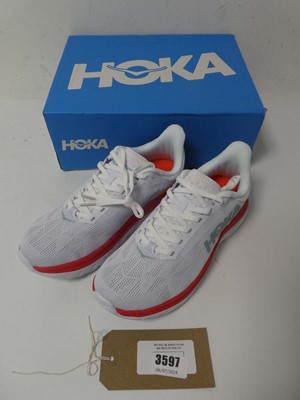 Lot Boxed pair of Hoka trainers, multicolour, UK 7.5