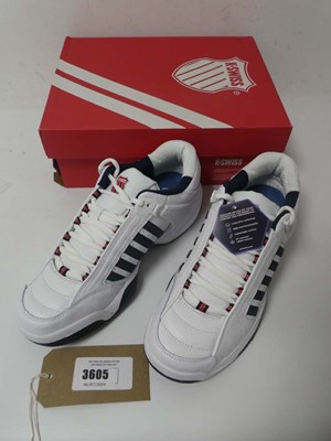 Lot Boxed pair of men's K.Swiss trainers,...