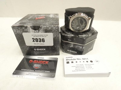 Lot 2036 - Casio G-Shock GM-2100 wristwatch with tin and box