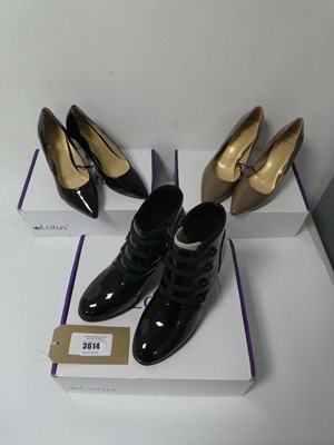 Lot Boxed pair of Lotus heels, brown, UK 3 + Boxed...