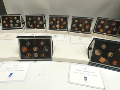 Lot 2041 - 7x UK Proof Coin Collections for years 1983,...
