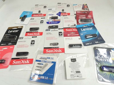 Lot 2046 - Quantity of SanDisk, Lexar flash drives in...