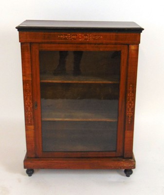 Lot 8 - A Victorian inlaid pier cabinet W, 77cm, H,...