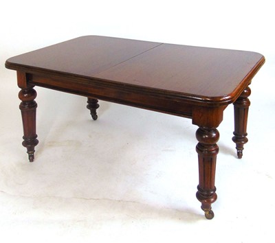 Lot 3 - A late Victorian mahogany wind out dining...