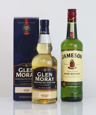 Lot 16 - 2 bottles, 1x Glen Moray Classic Speyside...