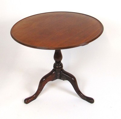 Lot 11 - A George III mahogany dish top tripod table, h....